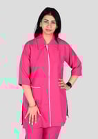 زي عاملات كشميري بياقة و سحاب