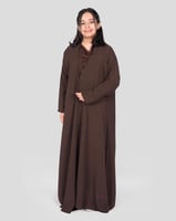 عباية كتان ملونة للبنات بتصميم عملي