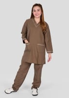 زي عاملات شتوي بجيوب امامية