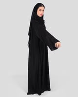 عباية سوداء بنقش جاكار