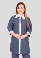 طقم عاملات كشميري بياقة محتشمة