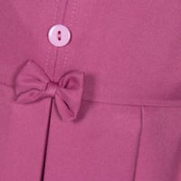 مريول مدرسي أبتدائي بلون وردي بأزرار وفيونكا من كن...