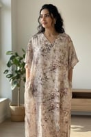 جلابية ترف المشجرة بجيوب مخفية