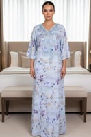 جلابية روز فلورال بأربطة جانبية