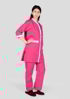 زي عاملات كشميري بفتحة رقبة مريحة