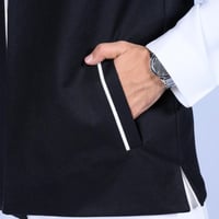 سديري رجالي دبل فيس أسود اوف وايت