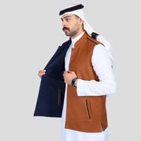 سديري رجالي دبل فيس كحلي بني جملي