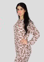 بجامة قطن نسائية شتوية باكمام طويلة