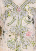 جلابية روز فلورال بأربطة جانبية