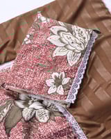 طقم شرشف صلاة نسائي بني