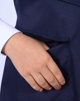 مريول روضة كحلي بجيوب انيقة