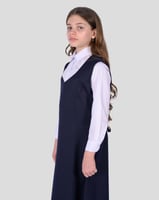 مريول ثانوي كحلي سادة