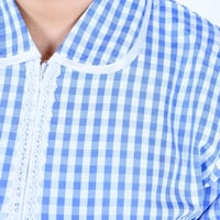 طقم عاملة منزلية كاروهات قطعتين