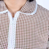 زي عاملة منزل كاروهات 3 قطع