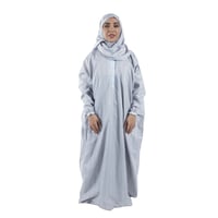 طقم صلاة نسائي وطني 3 قطع رصاصي Y