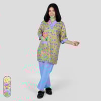 طقم عاملات منزلية بنقش