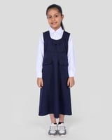 مريول روضة كحلي بجيوب انيقة