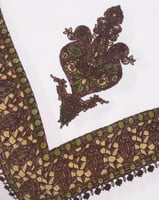 شال رجالي ابيض مطرز