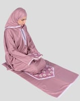 طقم شرشف صلاة نسائي وردي