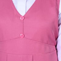 مريول طالبات وردي بكسرات أمامية وحزام خصر خلفي