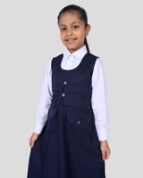 مريول روضة كحلي بجيوب امامية