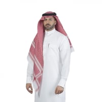 شماغ البسام بريز الأحمر الغامق