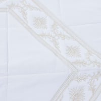 طقم شرشف صلاة مطرز 3 قطع أبيض