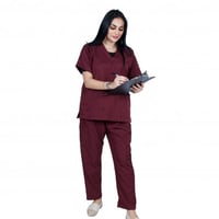 زي طبي نسائي عنابي