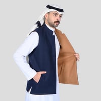 سديري رجالي دبل فيس كحلي بني فاتح