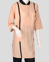 طقم عاملات كويتي بقصة واسعة مع سحاب وجيب