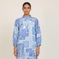 جلابية ميدي بنقشات هندسية