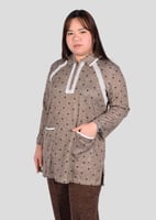 يونيفورم عاملات مخملي طويل مع جيوب أمامية