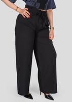 بنطلون واسع بخصر مطاطي مريح