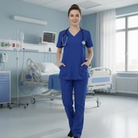 زي طبي من قطعتين لون أزرق بيبسي