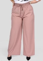 بنطلون واسع بخصر مطاطي مريح