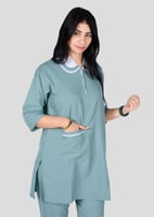 ملابس عاملات كشميري رسمي مع جيب امامي