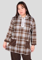 يونيفورم عاملات مخملي 3 قطع مع جيوب أمامية