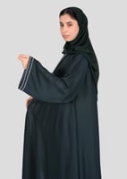 عباية شيفون حرير مفتوحة مع طرحة