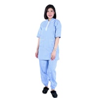 طقم عاملة منزلية كاروهات قطعتين