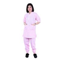 طقم عاملة منزلية كاروهات قطعتين