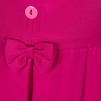 مريول مدرسي أبتدائي بلون فوشي بأزرار وفيونكا ورباط...