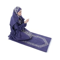 طقم صلاة مطرز 3 قطع بنفسجي Y