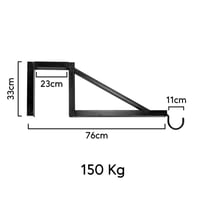 السنيدي علاقة ذبائح حديد جدارية اسود