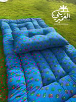 بكج الراحة روز–مدّة ومخدة شالكي أزرق