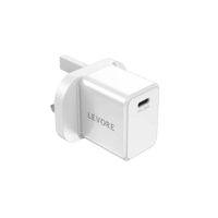 شاحن جداري ليفوري بمنفذ تايب ي بقوة 25 واط - ابيض