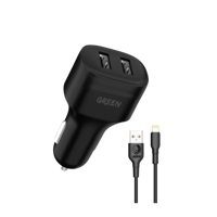 شاحن سيارة جرين ليون مدخلين يو اس بي + كيبل يو اس...