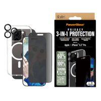 بكج حماية بانزر جلاس 3 في 1 ايفون 16 برو - خصوصية