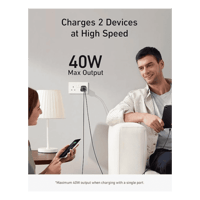 شاحن جداري انكر نانو برو 521 بمنفذين تايب سي بقوة...