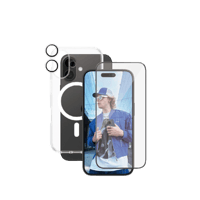 بكج حماية CARE بانزر جلاس 3 في 1 ايفون 16 - شفاف