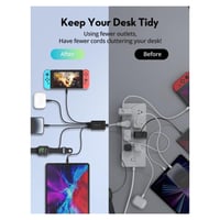 منصة شحن راف باور 75 واط ثلاث منافذ تايب سي ومنفذي...